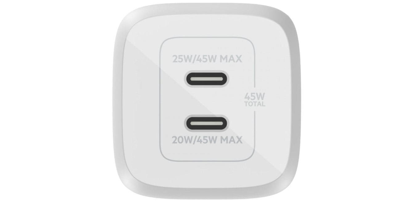 Ładowarka Belkin GaN 45W porty
