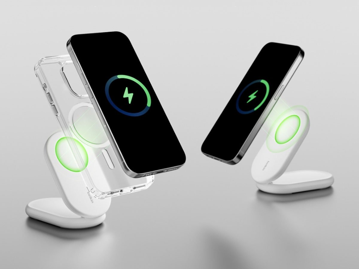 Belkin Ładowarka indukcyjna składana MagsSafe Qi2 15W biała