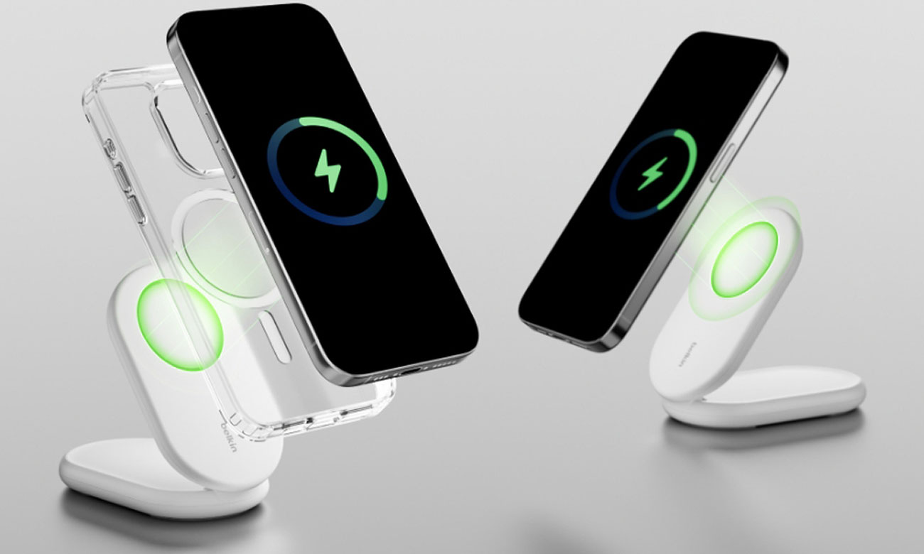 Belkin Ładowarka indukcyjna składana MagsSafe Qi2 15W biała
