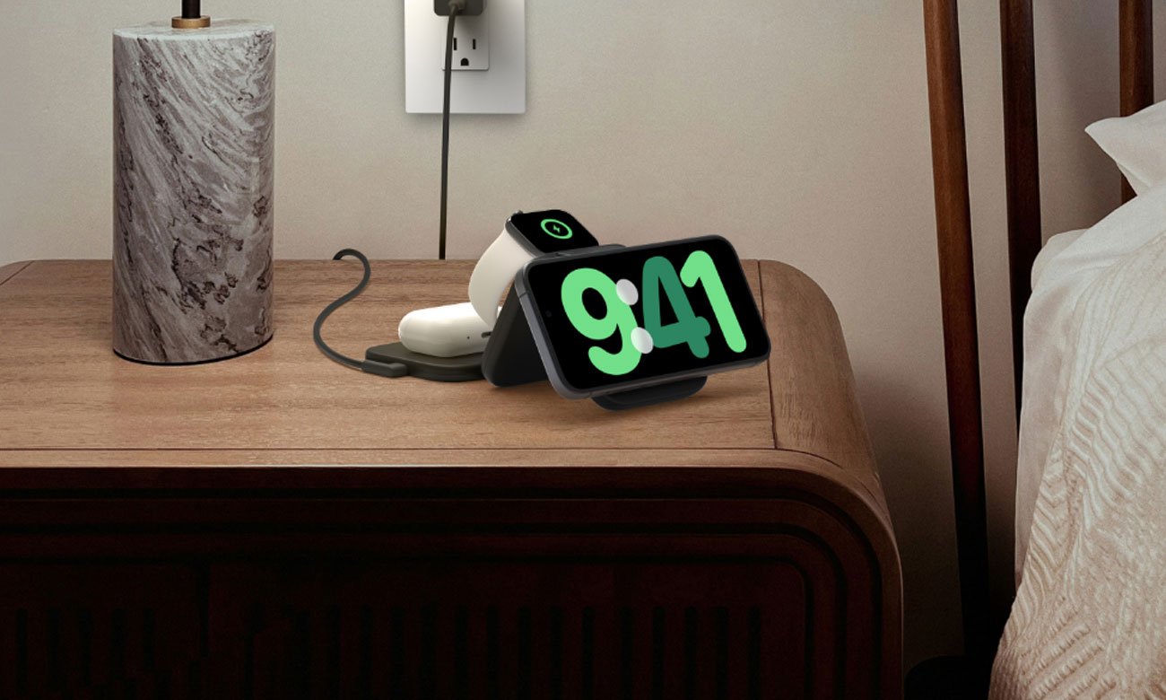 Belkin Podróżna magnetyczna podkładka ładująca 3w1 15W, czarna
