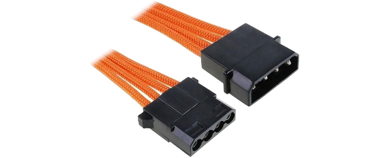 Bitfenix Molex 45cm - opływowy pomarańczowy/czarny BFA-MSC-MM45OK-RP