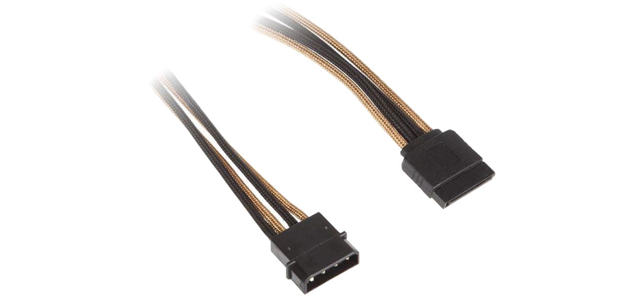Bitfenix Molex/SATA adapter 45 cm złoty/czarny