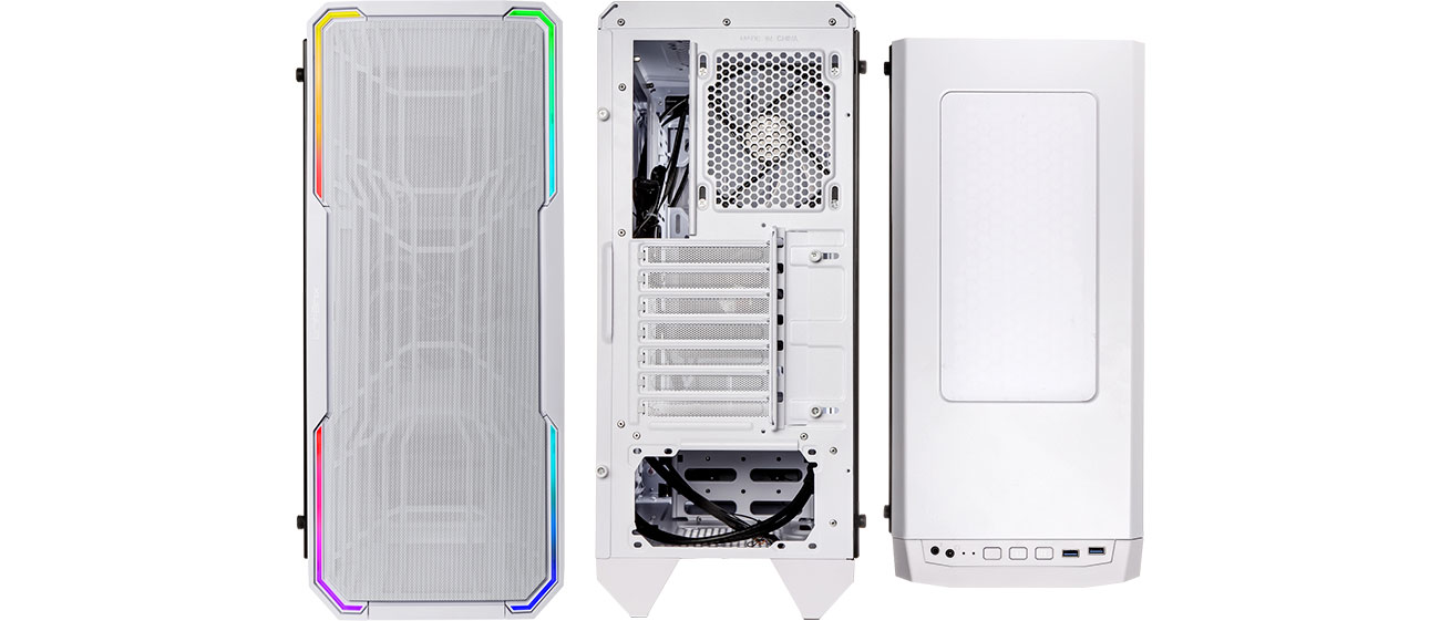 Bitfenix Enso Mesh RGB Biała - Przód, tył, bok