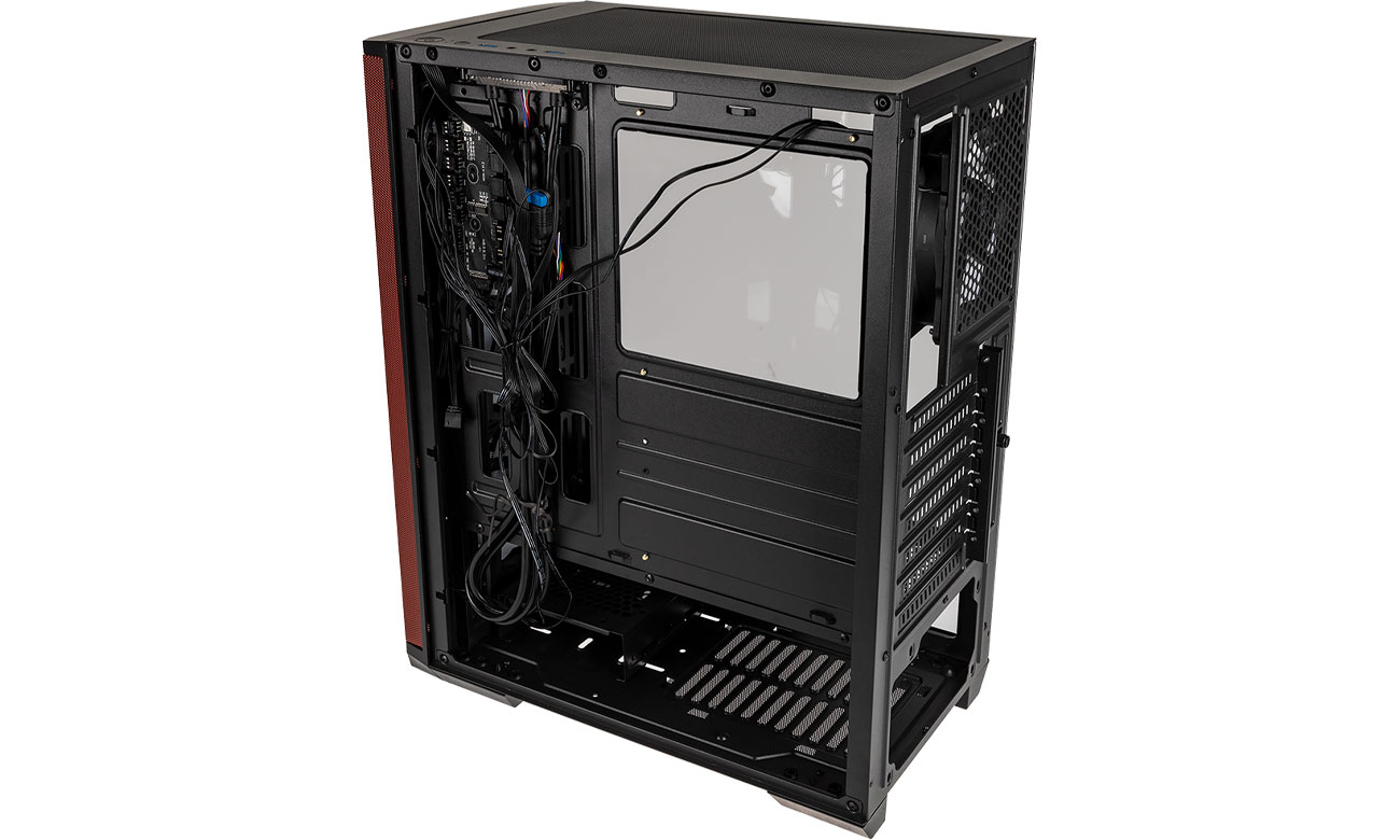 Bitfenix Nova Mesh SE ARGB Czarno-czerwona - Wnętrze