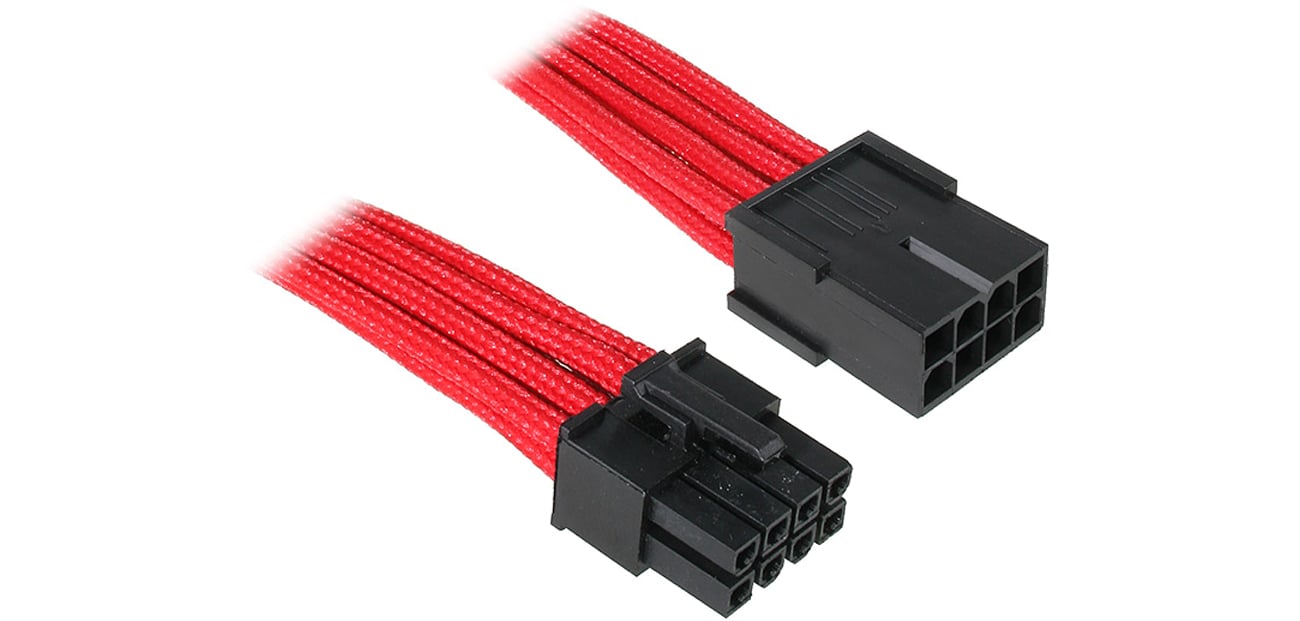 Bitfenix Przedłużacz 8 Pin 45cm czerwony BFA-MSC-8EPS45RK-RP