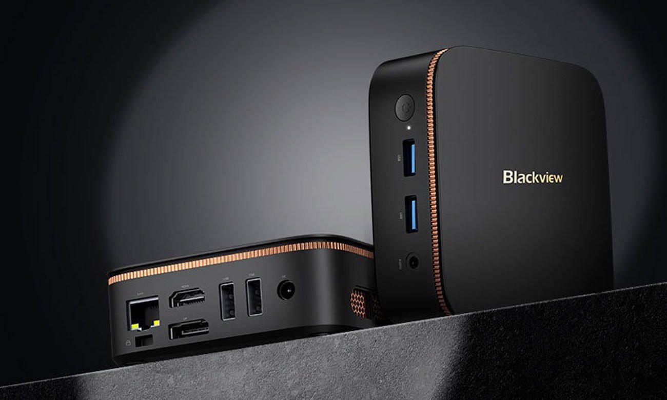 Blackview MP20 złącza z przodu i tyłu obudowy