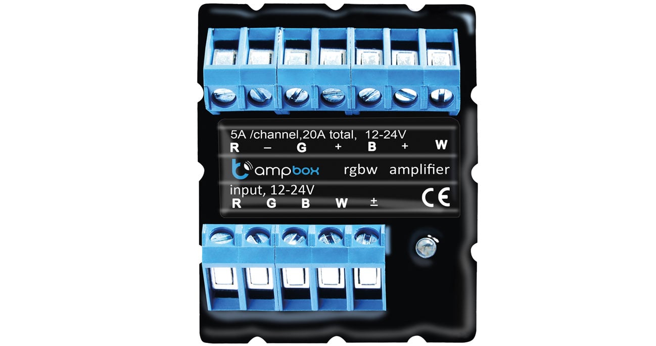 Inteligentny sterownik BleBox AmpBox - 4-kanałowy wzmacniacz LED 12-24V