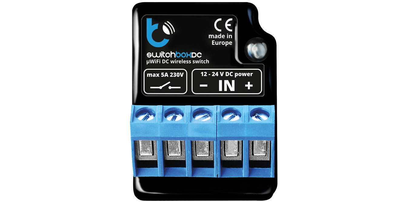 Inteligentny sterownik BleBox SwitchBox DC - przekaźnik WiFi