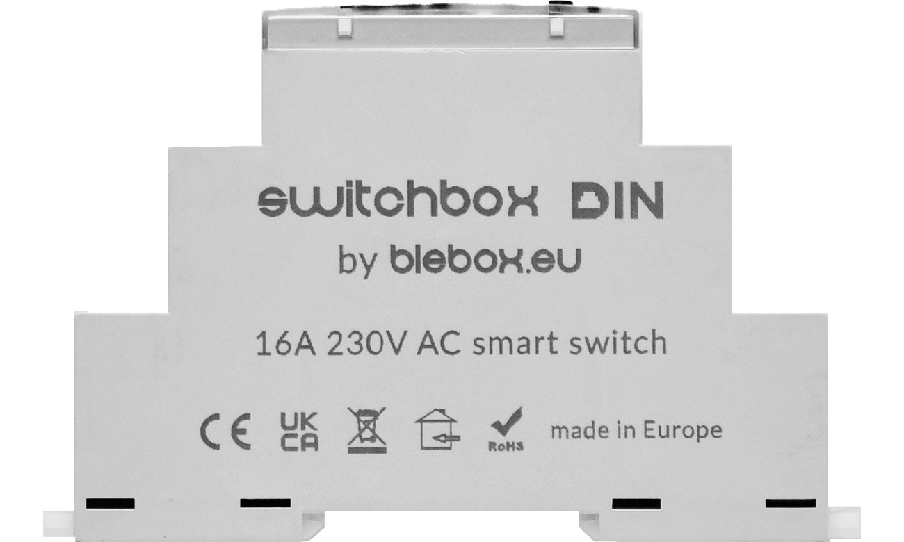 Przełącznik on/off na szynę DIN BleBox switchBox DIN - Widok ogólny