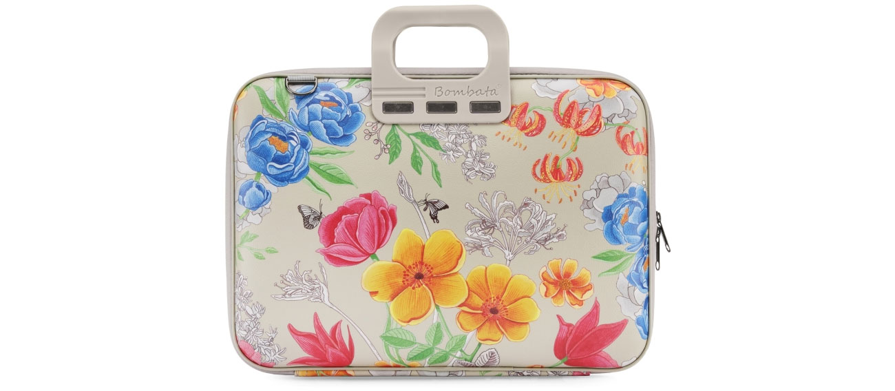 Torba Bombata Peonia 15.6'' jasna szara E00861-3