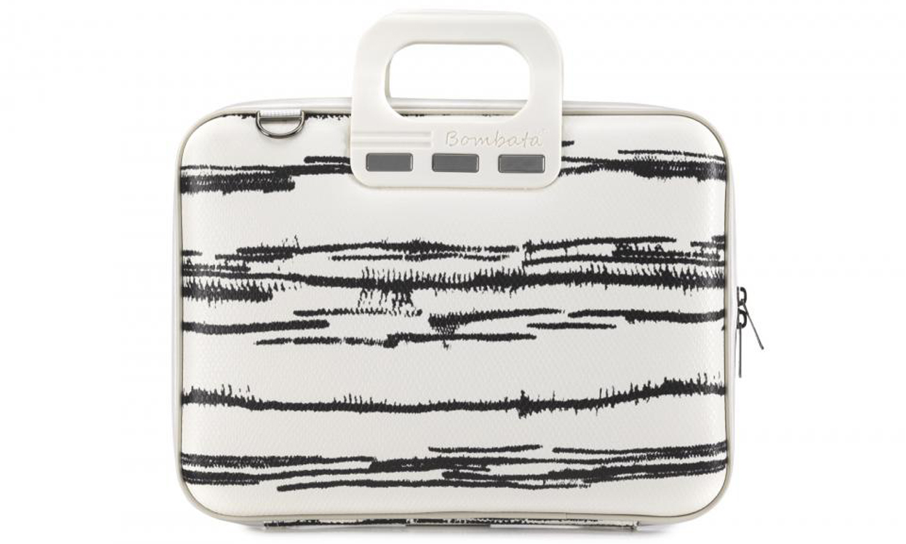 Torba na laptopa Bombata Black&White 13'' biała