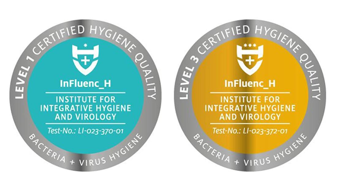 Emblematy graficzne poziomu higieny