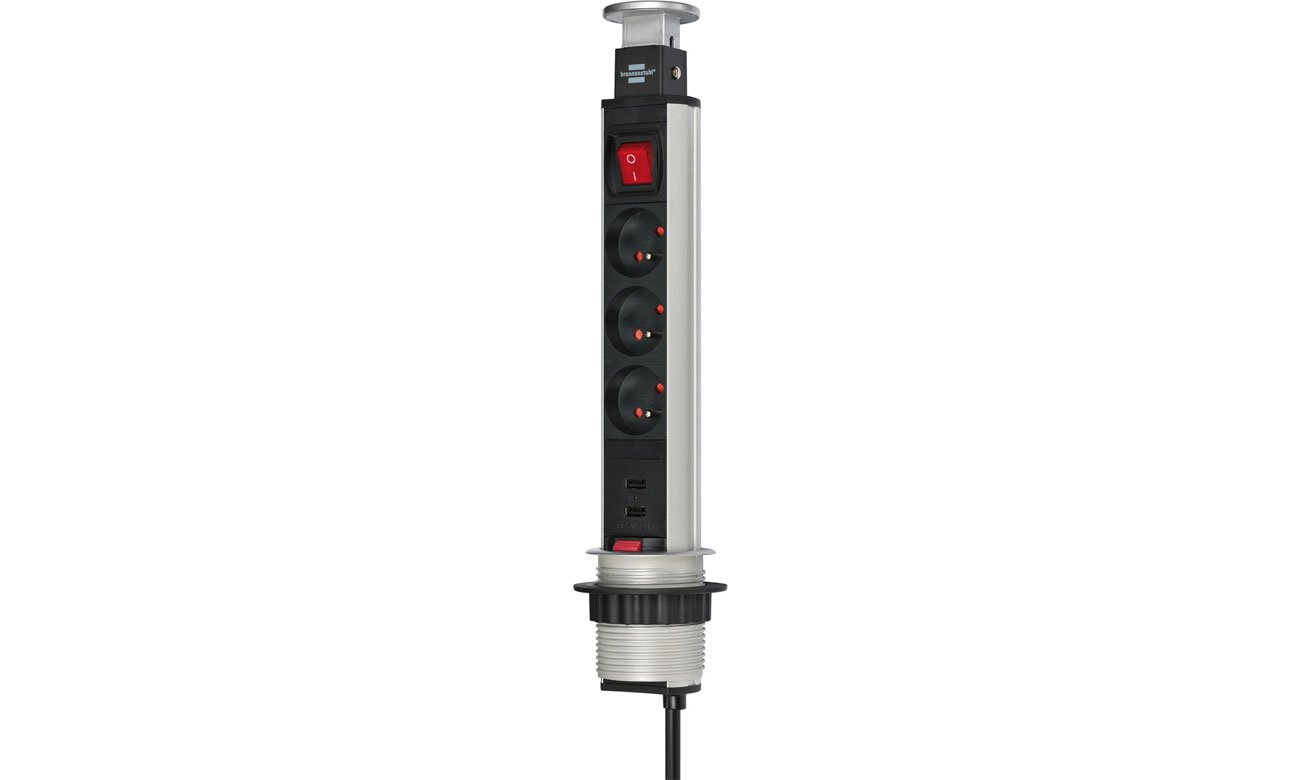 Brennenstuhl Tower Power 3 gn 2 m 2 x USB
