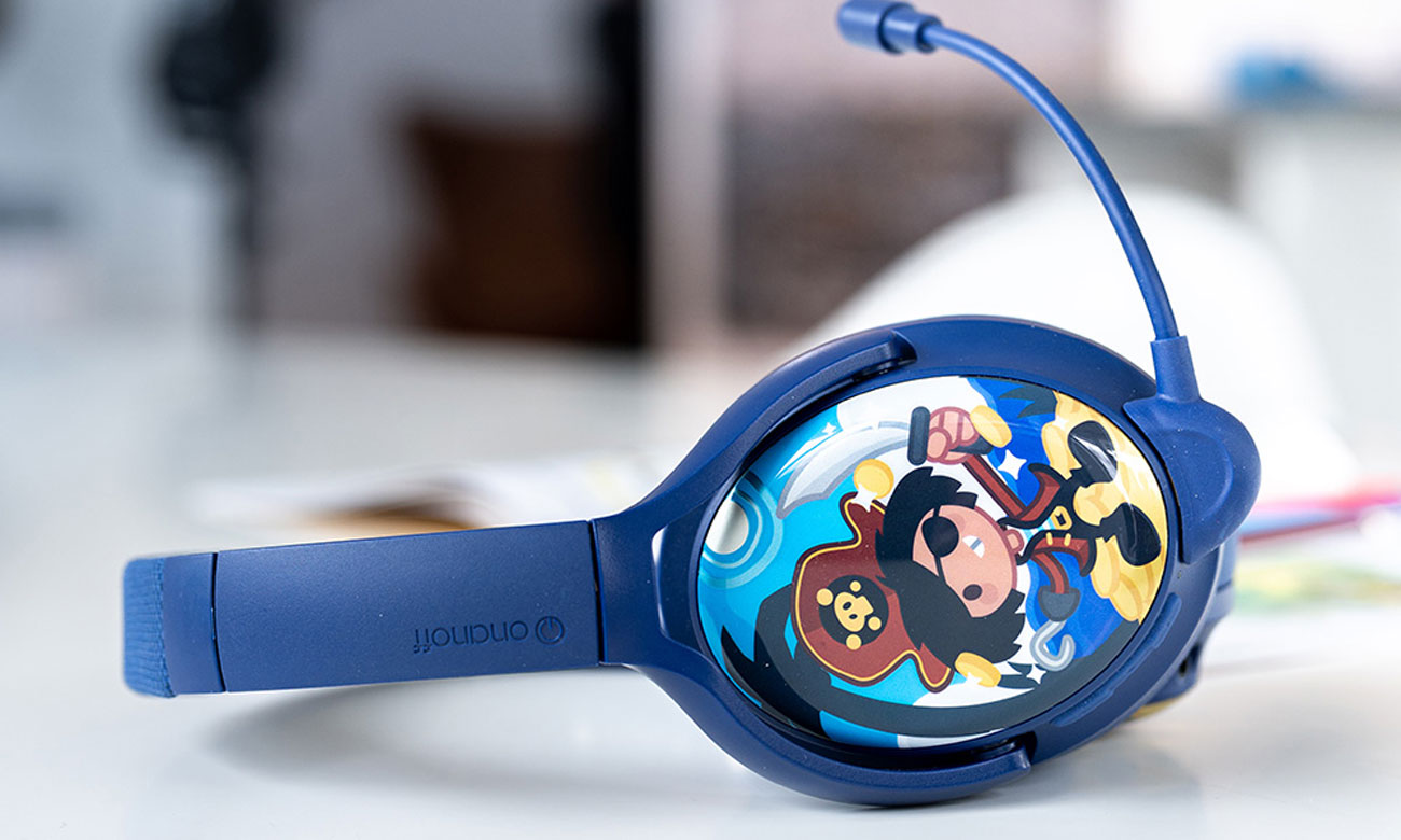BuddyPhones Cosmos Plus ANC ciemnoniebieskie sterowanie