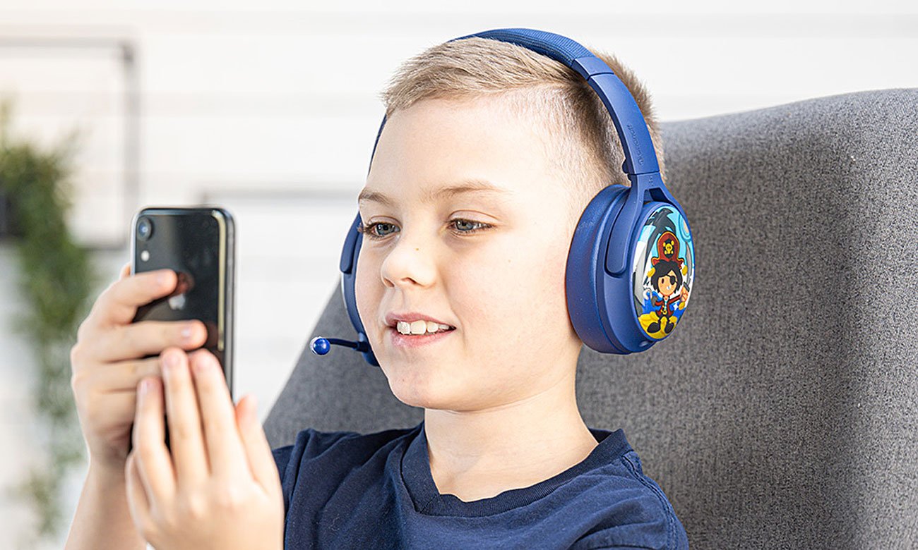 BuddyPhones Cosmos Plus ANC ciemnoniebieskie zabawa