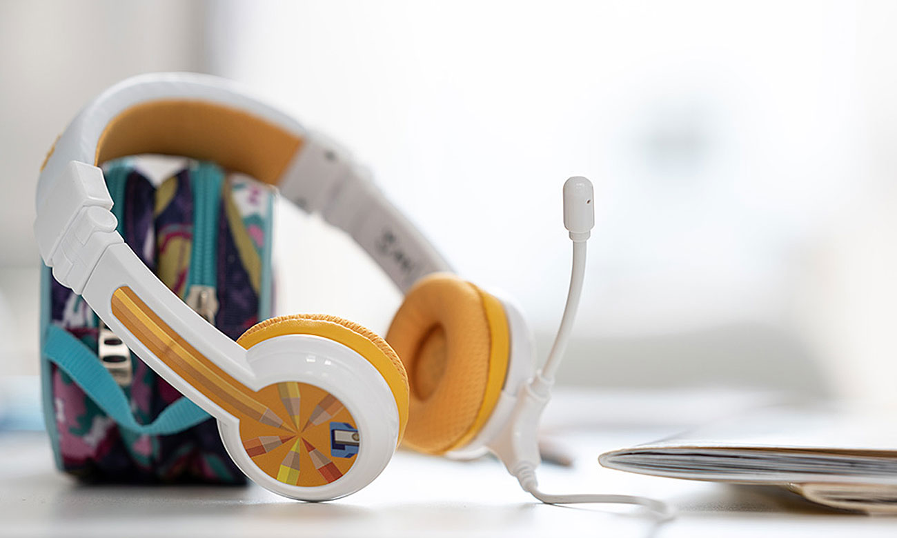 Słuchawki dla dzieci BuddyPhones School Plus żółte
