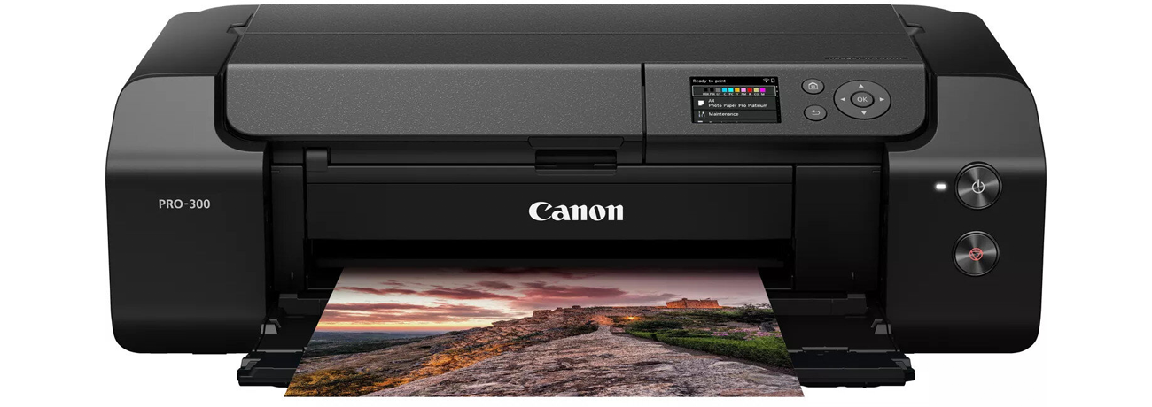 Canon IMAGEPROGRAF PRO-300 widok z przodu, wydruk zdjęcia