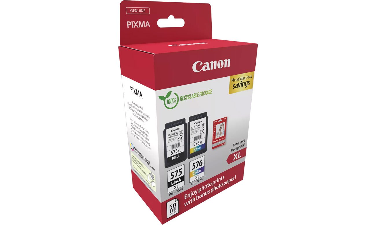 Canon Zestaw Tusz W Pg Xl Cl Xl Papier Foto Szt Tusze