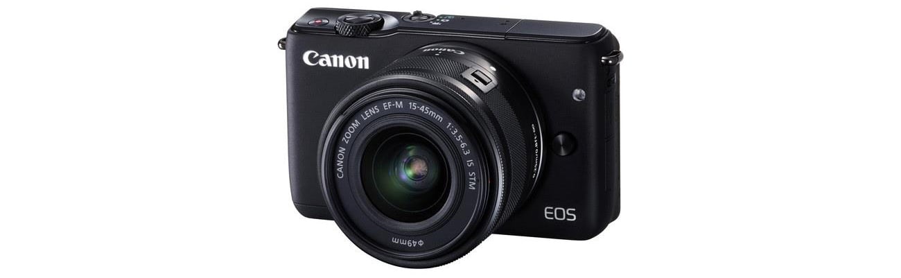 Aparat Canon EOS M10 body 15-44mm czarny 0584C012AA pod kątem