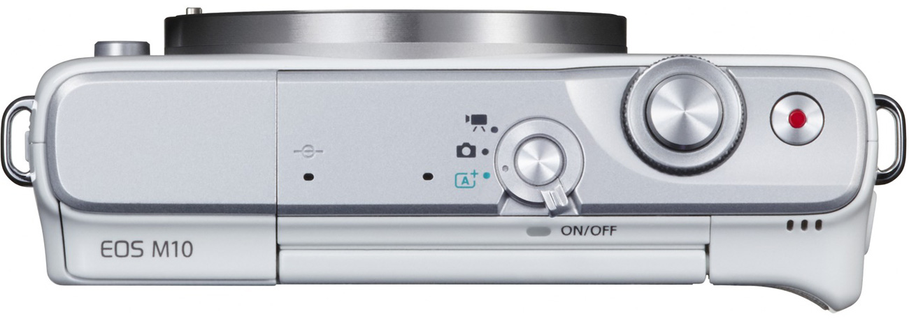 Aparat bezlusterkowy Canon EOS M10 body biały 0922C002AA od góry