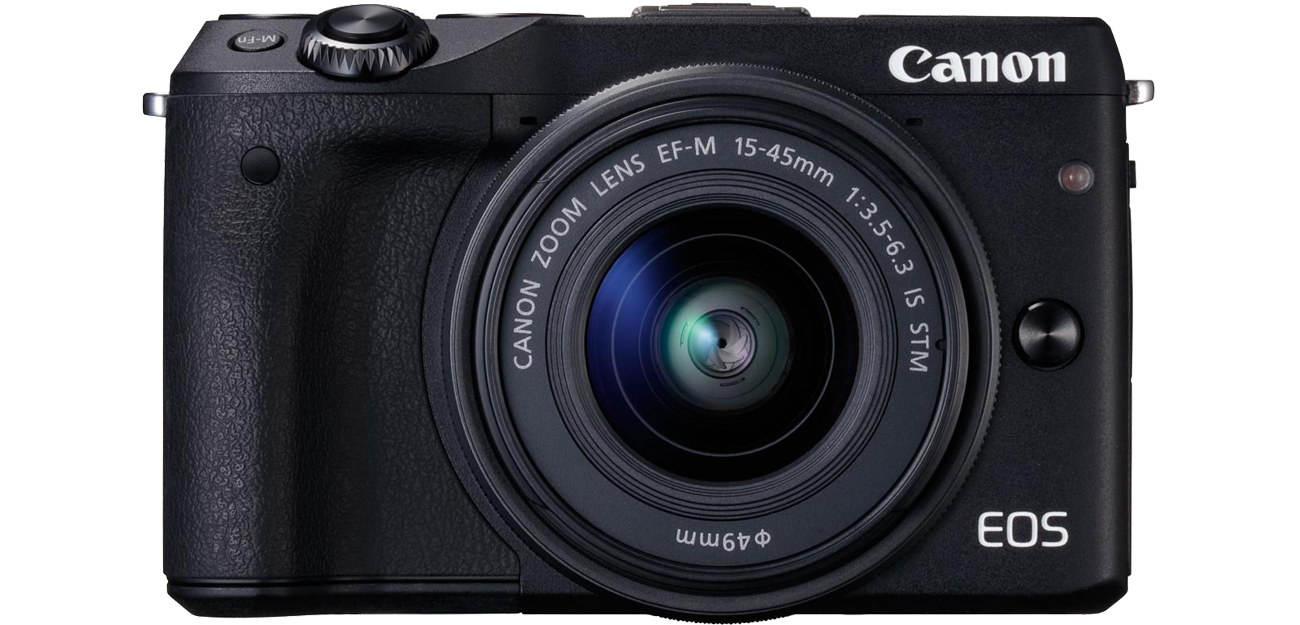 Canon EOS M3 czarny + 15-45mm Widok z przodu