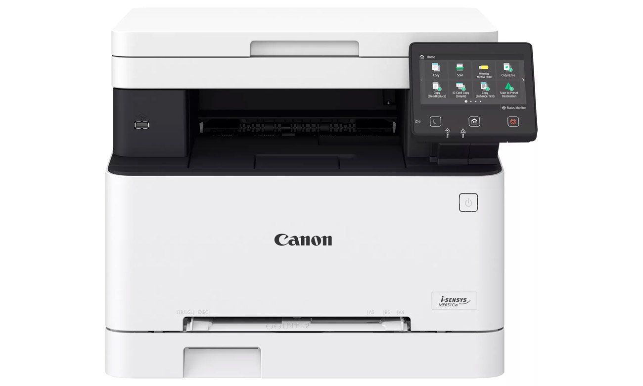 Canon i-SENSYS MF651CW widok z przodu pod kątem