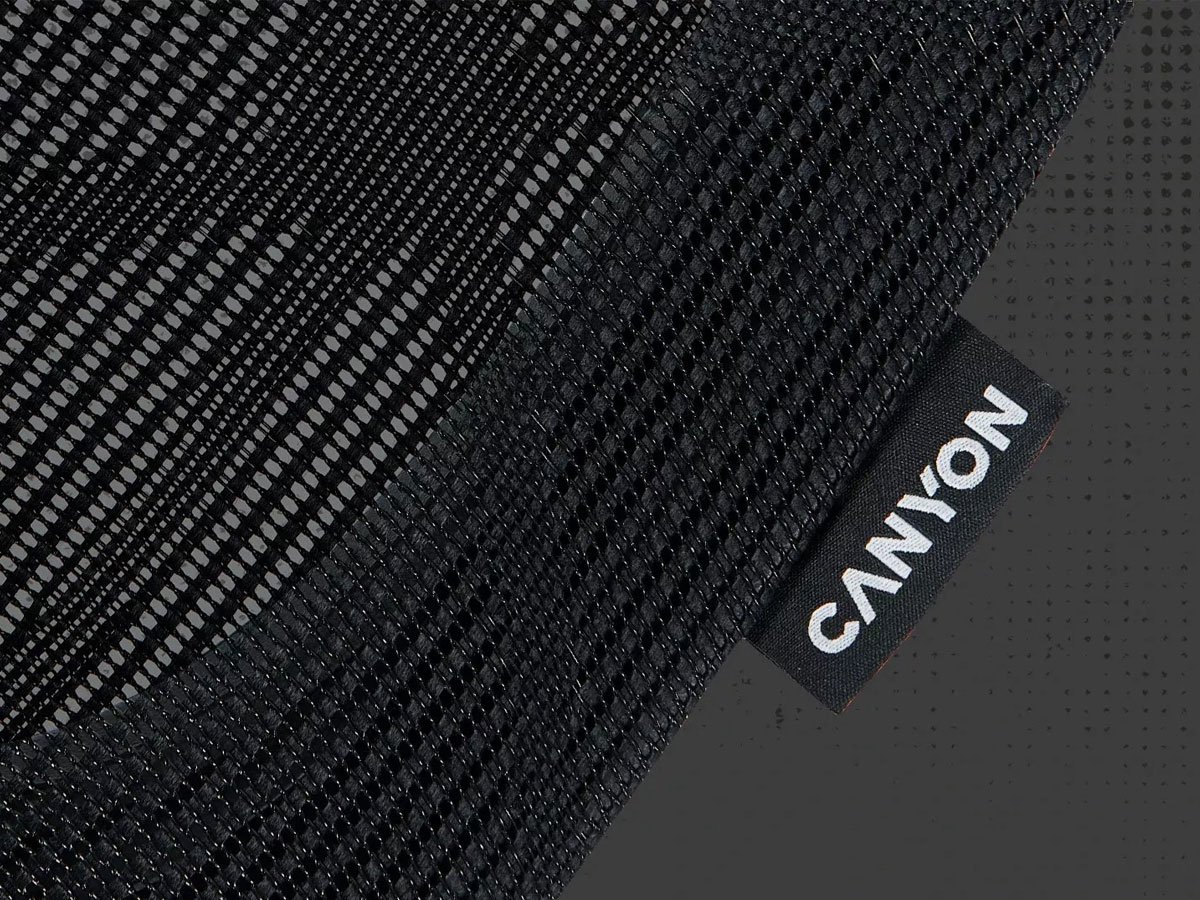 Fotel gamingowy CANYON Ventra MOCH01 Mesh Czarny - Obicie wykonane z siatki Mesh
