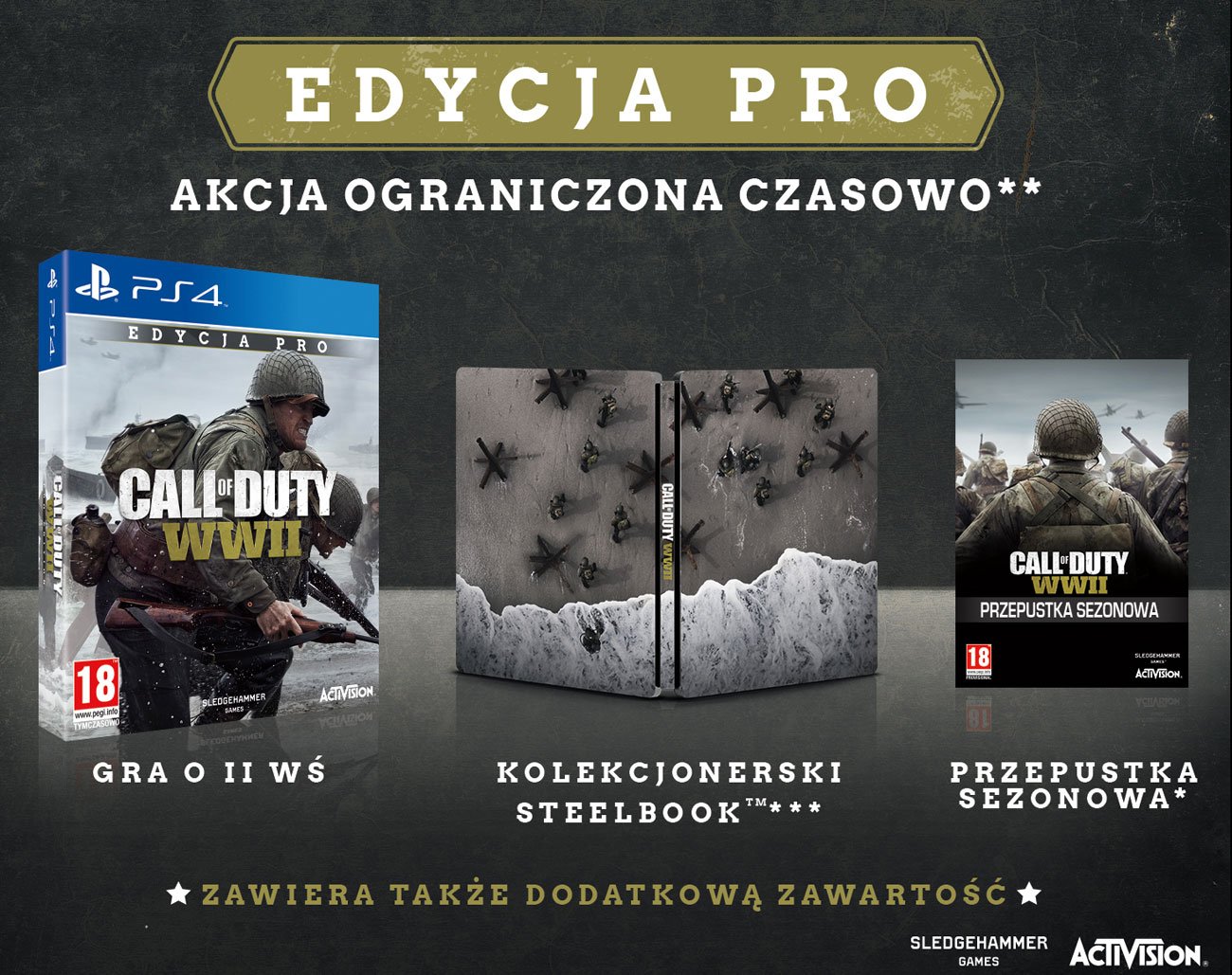 Call of Duty: World War II Edycja PRO Zawartość
