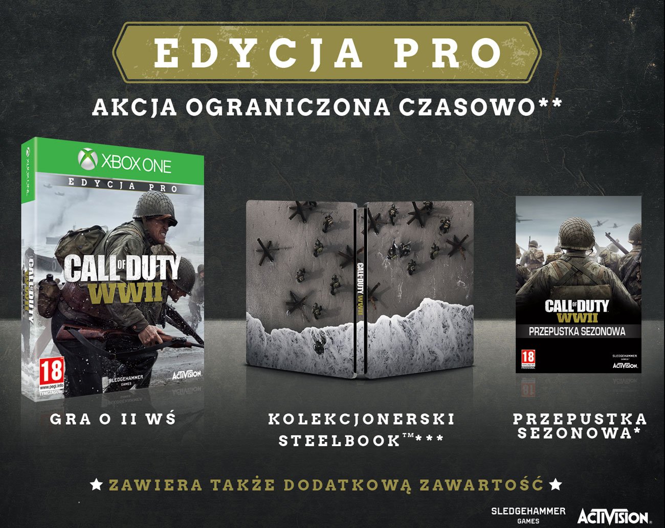 Call of Duty: World War II Edycja PRO Zawartość