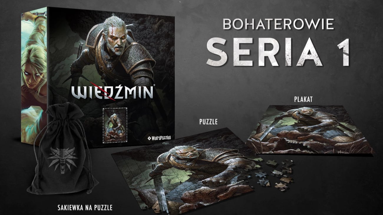 Ekskluzywnie wydane puzzle z bohaterami Wiedźmina