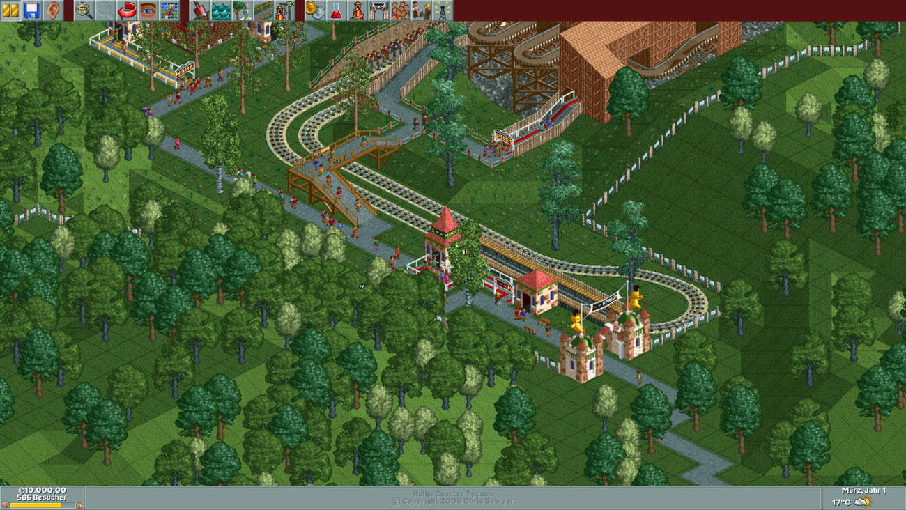 RollerCoaster Tycoon: Deluxe Interfejs