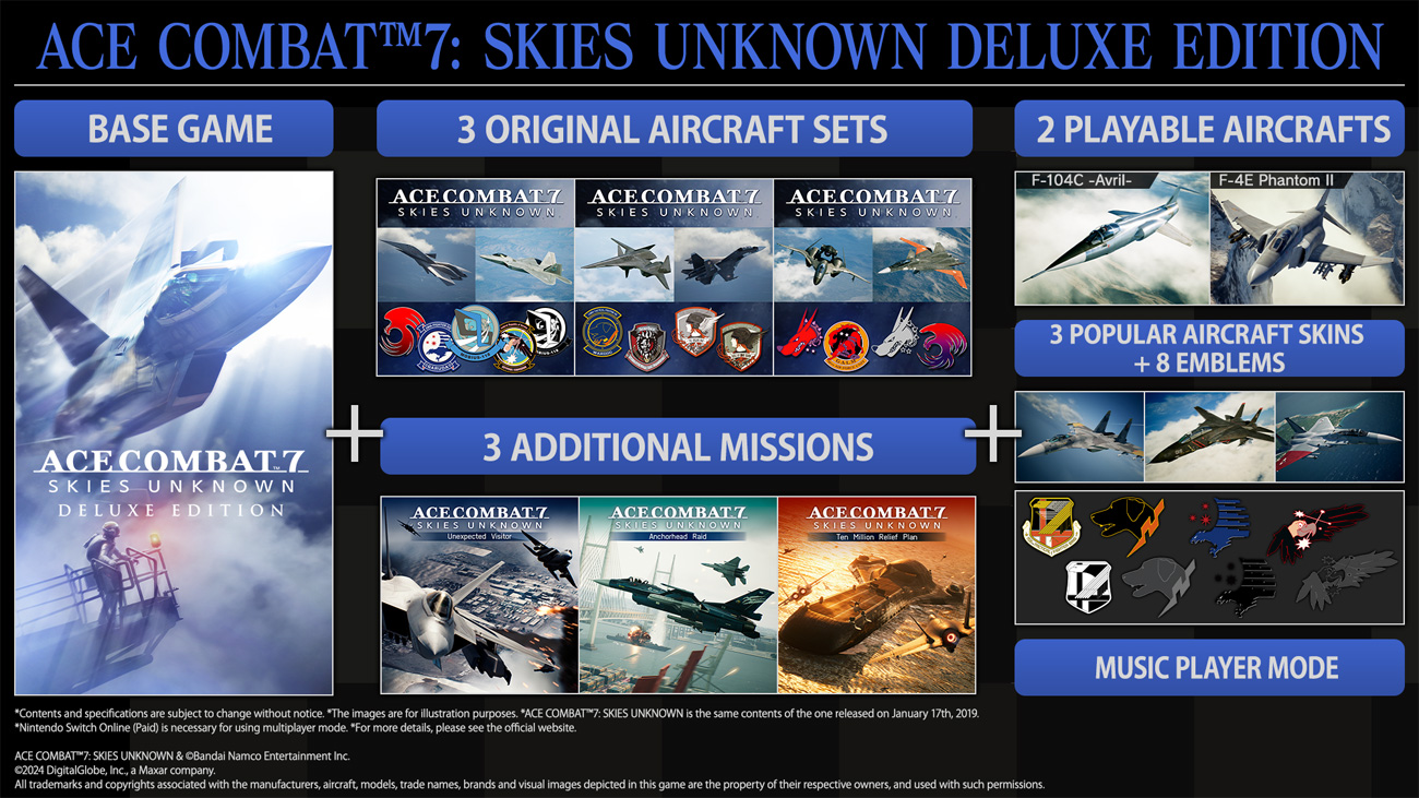 Zawartość Edycji Deluxe gry Ace Combat 7: Skies Unknown