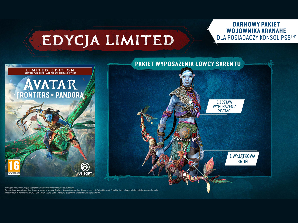 Zawartość Edycji Limitowanej gry Avatar: Frontiers of Pandora