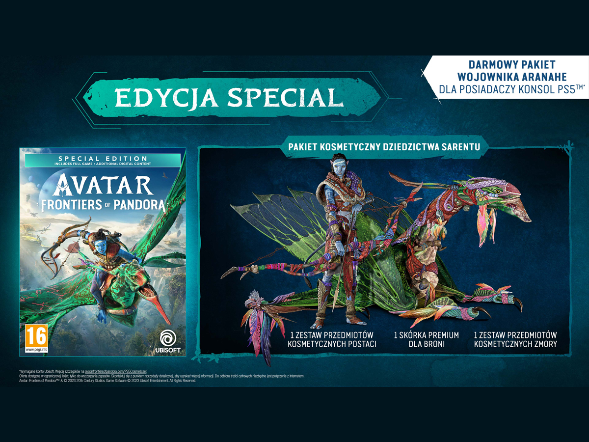 Zawartość Edycji Specjalnej gry Avatar: Frontiers of Pandora