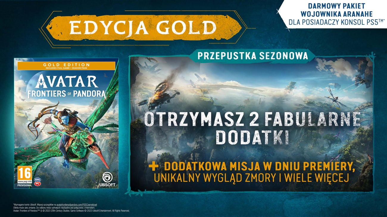 Zawartość Edycji Gold gry Avatar: Frontiers of Pandora
