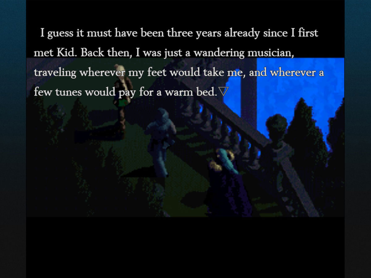 Zrzut ekranu screenshot z gry Chrono Cross: The Radical Dreamers Edition