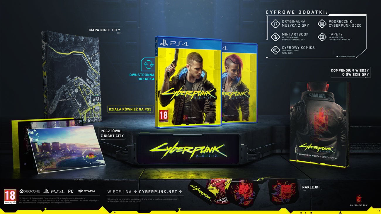 Cyberpunk 2077 - Zawartość edycji standardowej