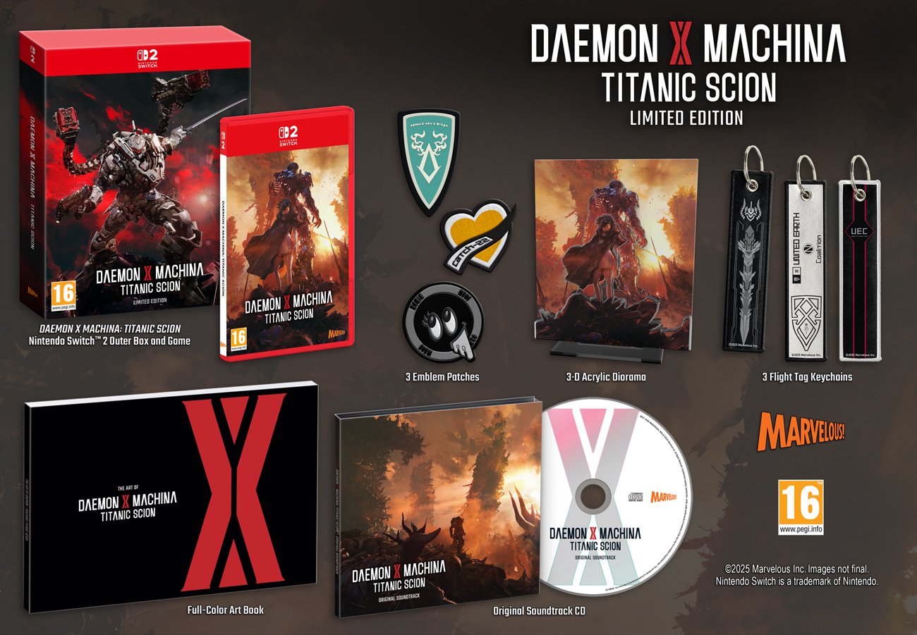 Zawartość Edycji Limitowanej gry Daemon X Machina: Titanic Scion