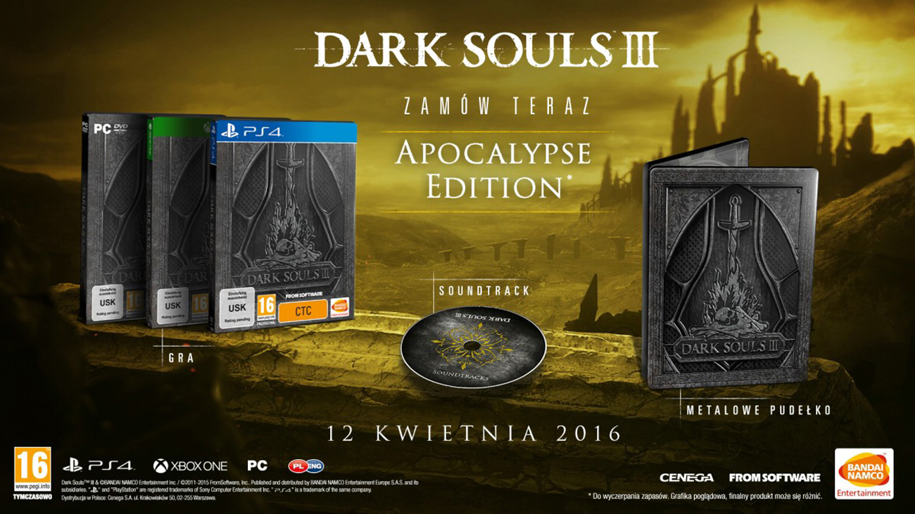 Gra Dark Souls III Apocalypse Edition Zawartość