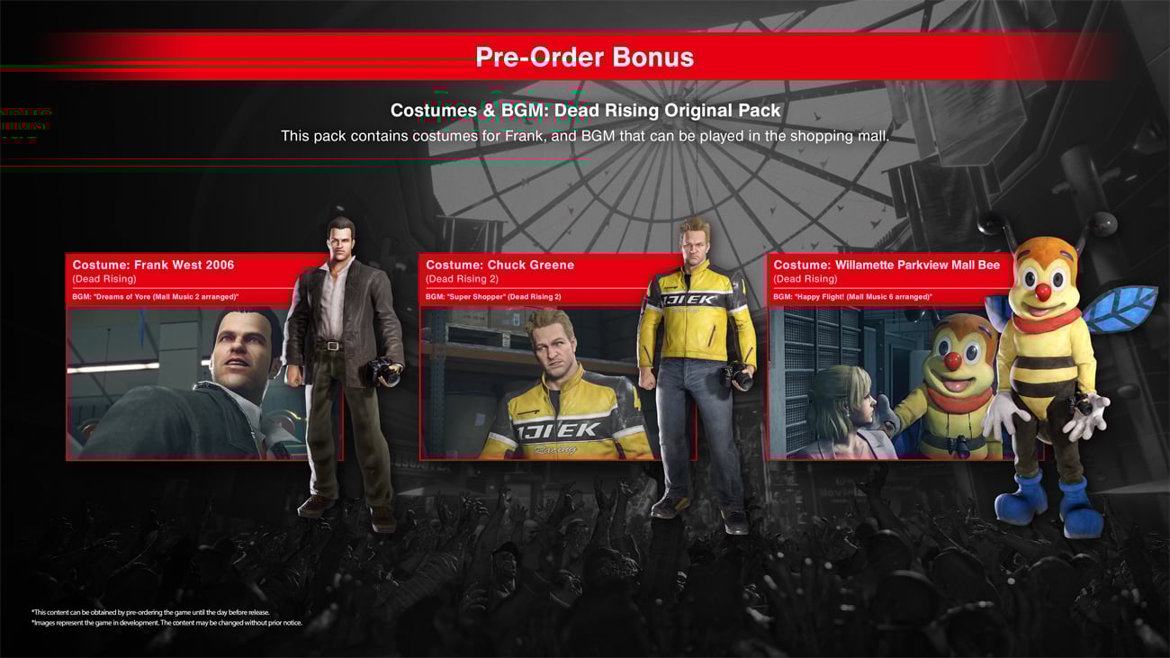Dodatki do zamówień przedpremierowych gry Dead Rising Deluxe Remaster Special Edition