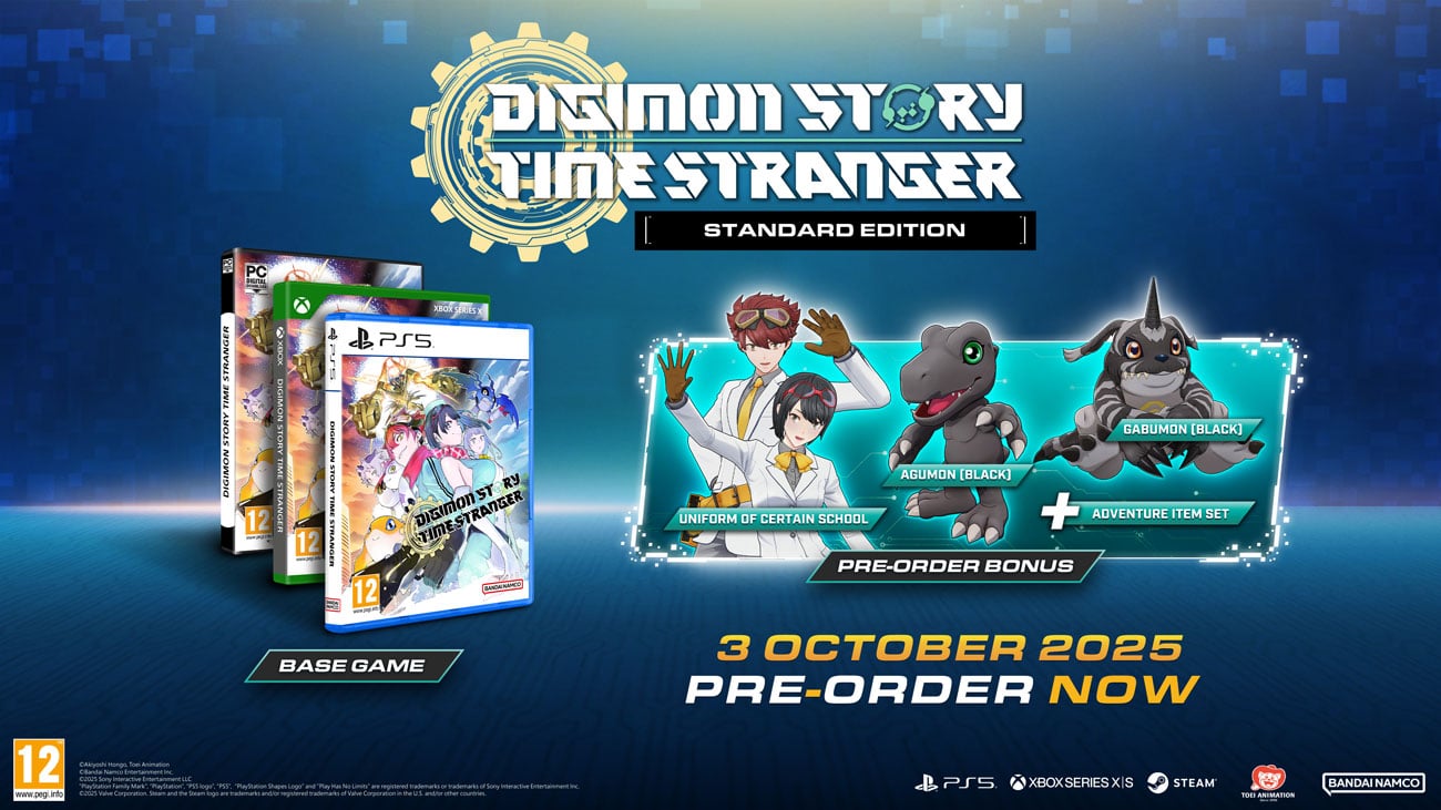 Dodatki do zamówień przedpremierowych gry Digimon Story: Time Stranger