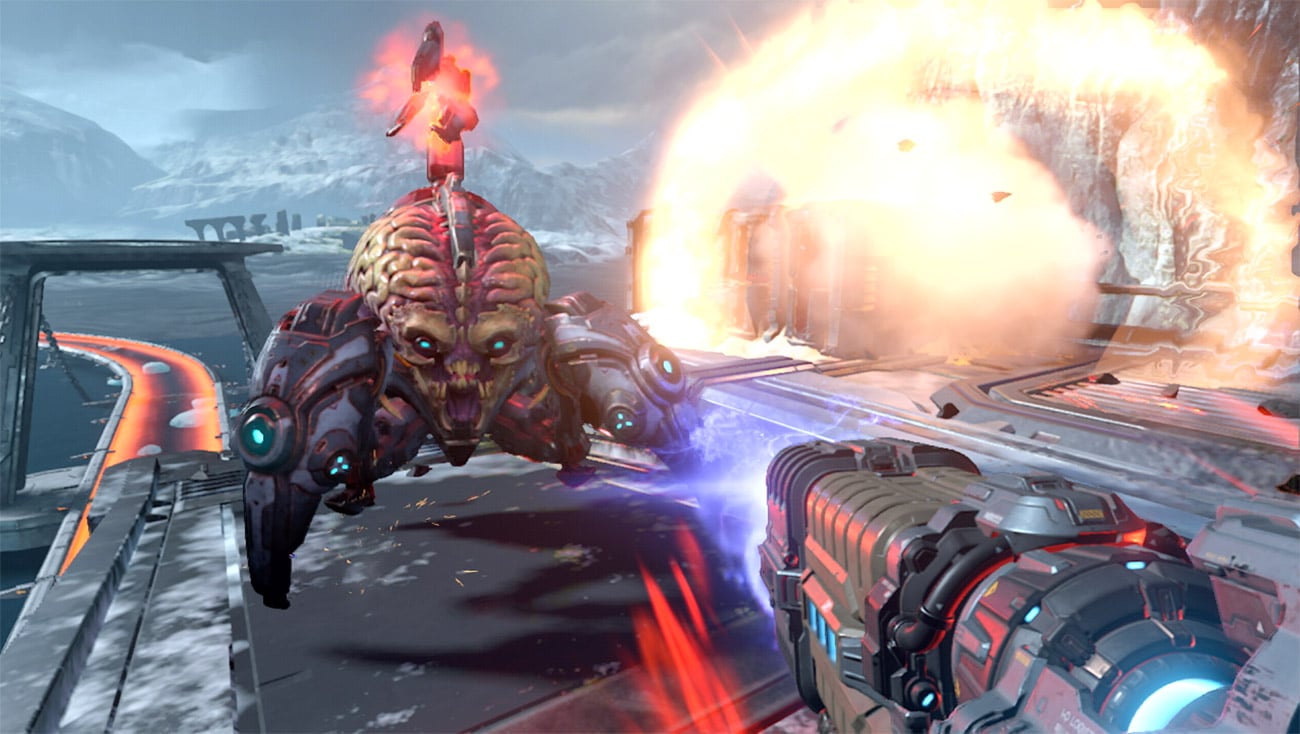 Zrzut ekranu z gry DOOM Eternal na Nintendo Switch