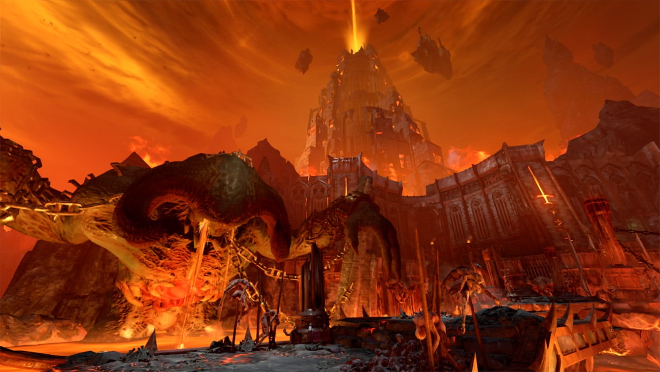 Zrzut ekranu z gry DOOM Eternal na Nintendo Switch
