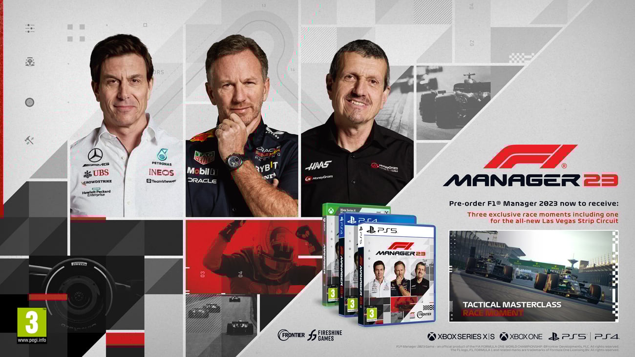 Grafika przedstawiająca zawartość dodatków przedpremierowych gry F1 Manager 2023