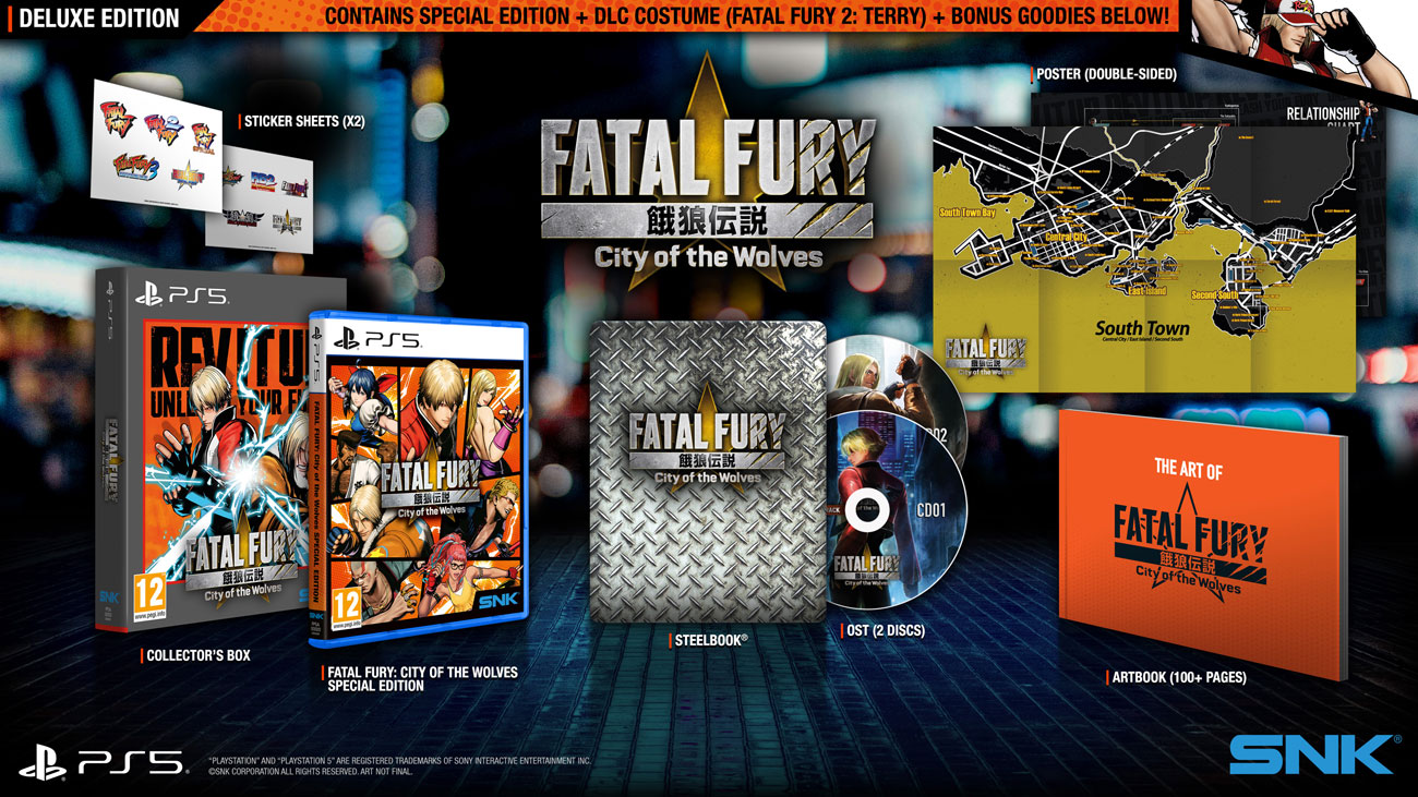 Zawartość Edycji Deluxe gry FATAL FURY City of the Wolves
