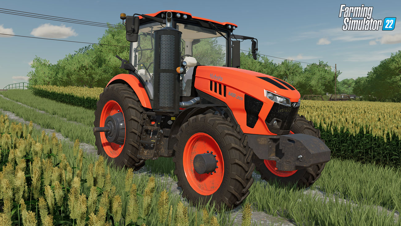 Zrzut ekranu z dodatku Kubota Pack do gry Farming Simulator 22