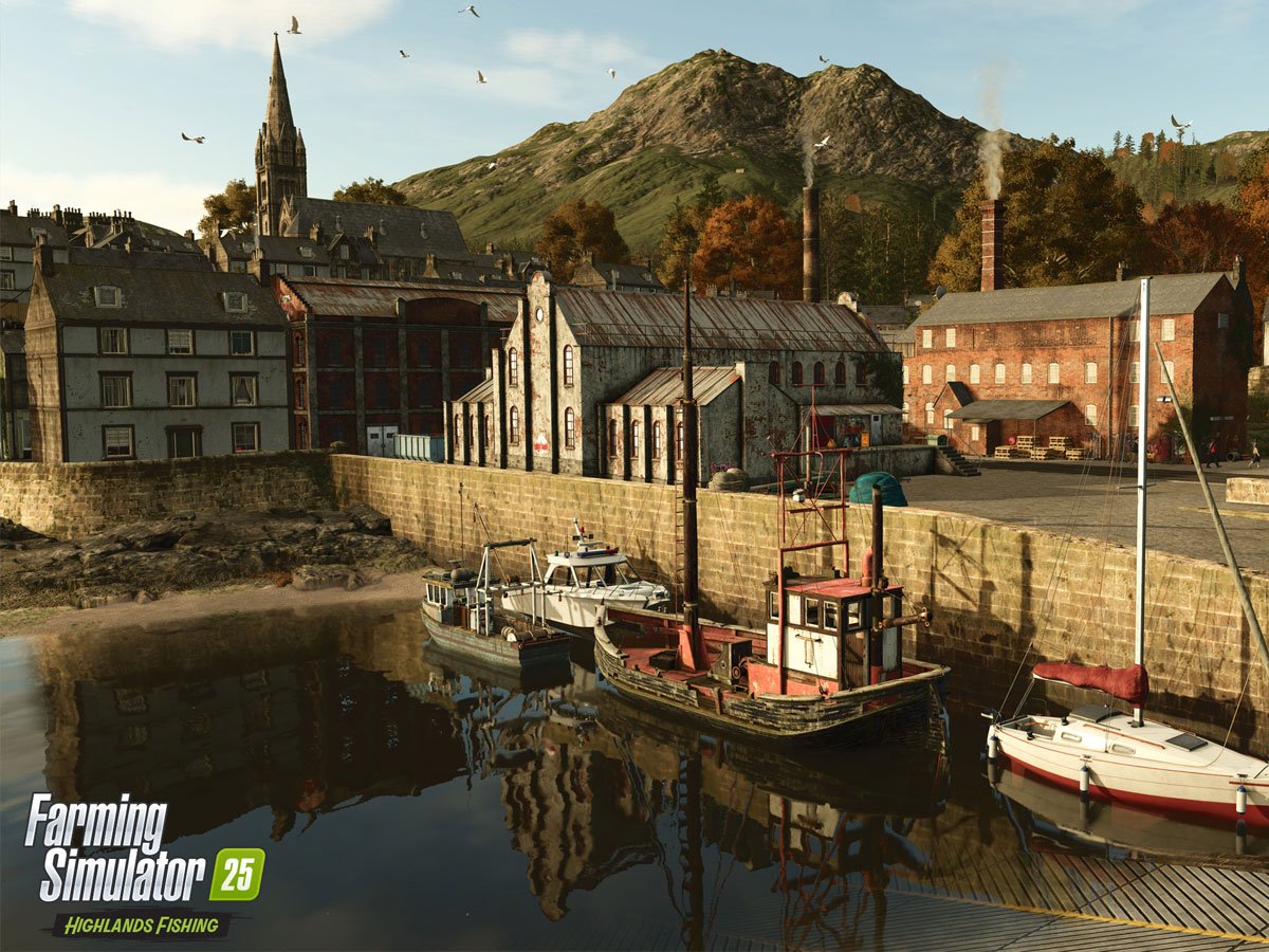 Zrzut ekranu screenshot z gry Farming Simulator 25: Highlands Fishing Edition