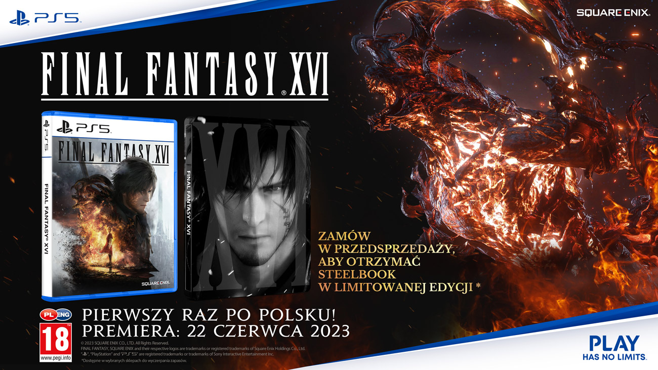 Final Fantasy XVI - Steelbook losowo przydzielany do złożonego zamówienia
