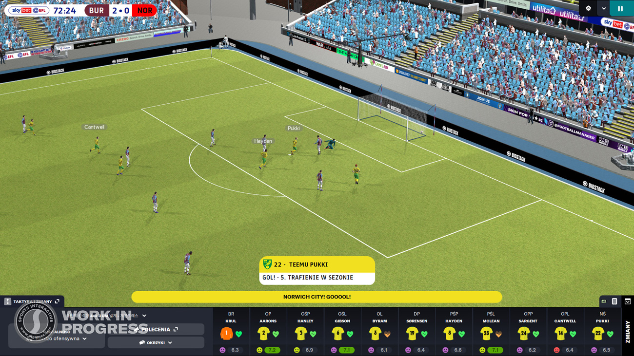 Zrzut ekranu z gry Football Manager 2023