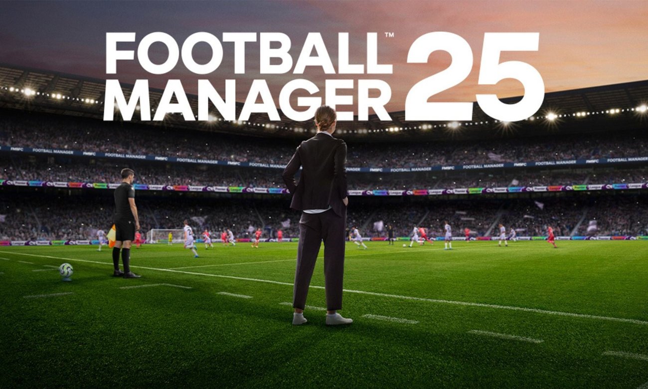 Grafika key art z gry Football Manager 2025